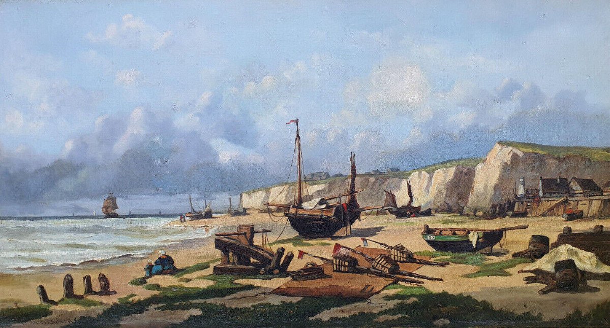 Normandy-marine Landscape - Early Impressionism-photo-2