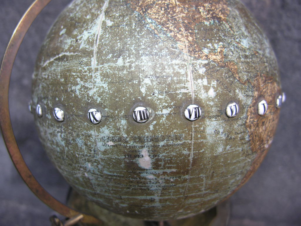 Rare Globe A Systeme Cosmographe De Ch.henard & Cie-photo-3