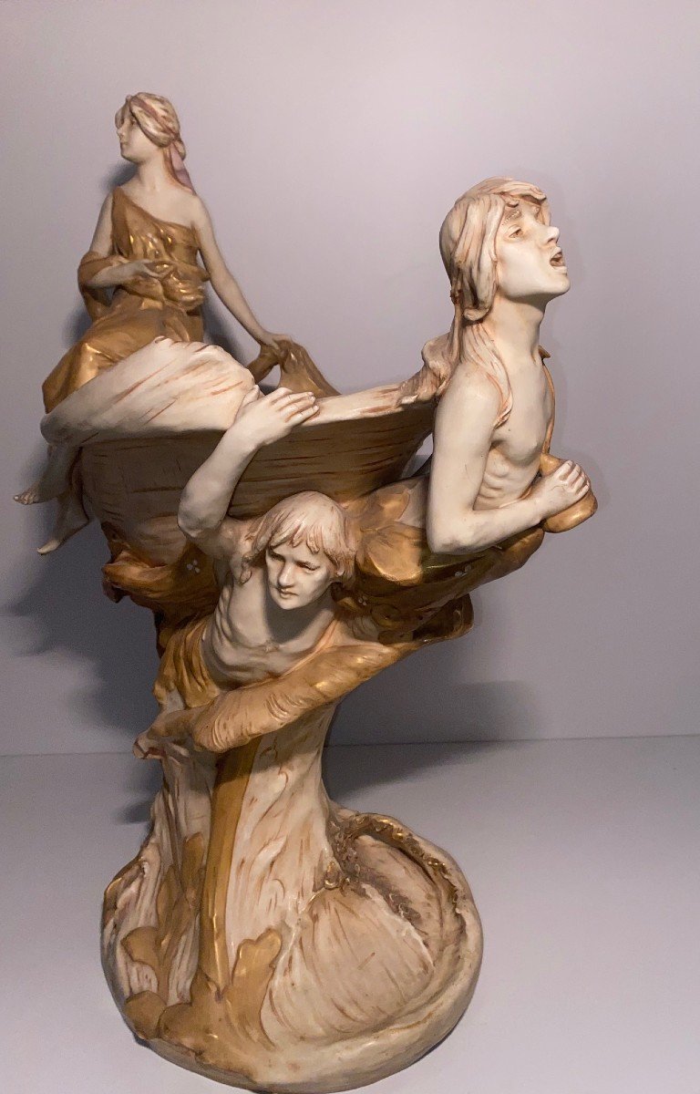 Royal Dux Grande Coupe Art Nouveau 1900-photo-3