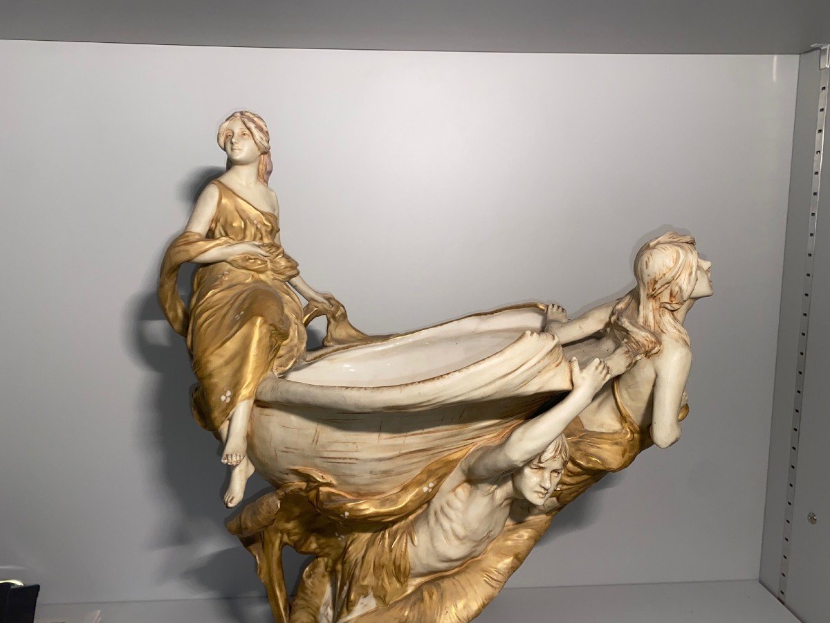 Royal Dux Grande Coupe Art Nouveau 1900-photo-3