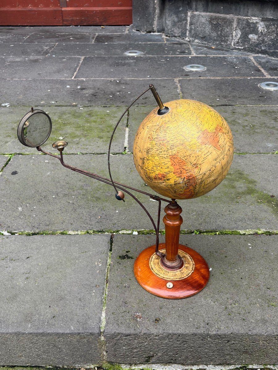 Old Terrestrial Globe/tellurium Planetarium-photo-6