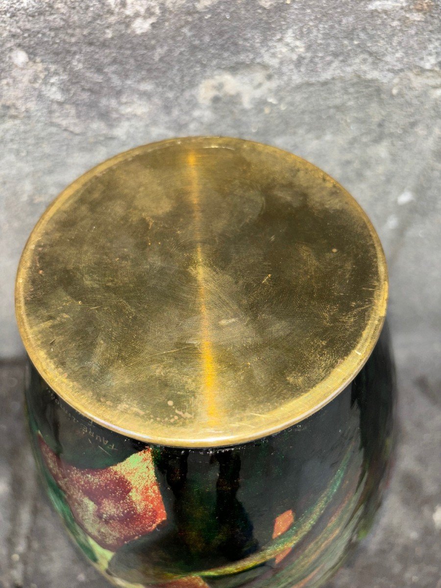 Important Covered Pot By Camille Fauré (1874-1956). 34 Cm-photo-8
