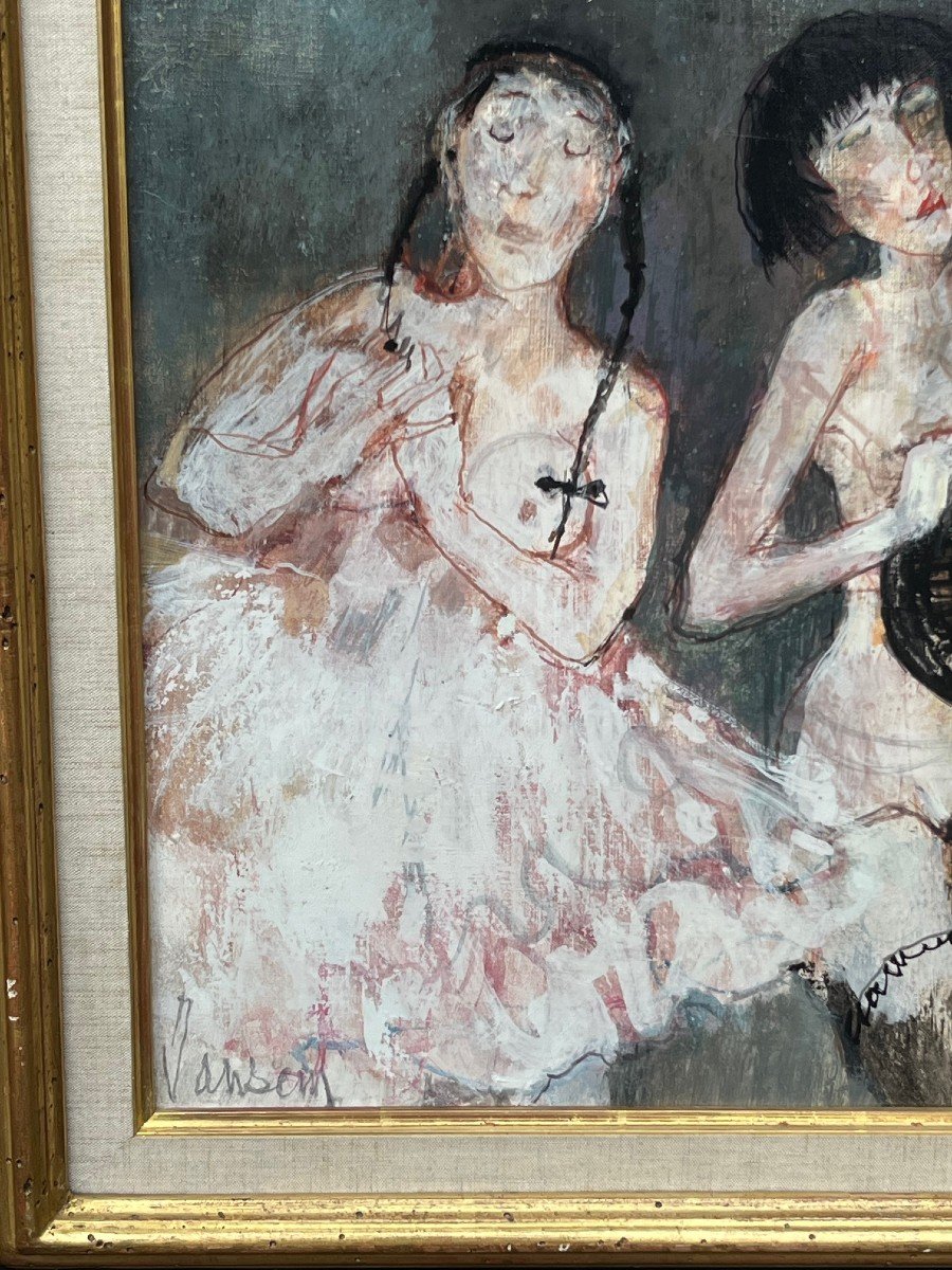 Tableau De 3 Femmes Par Jean Jansem (1920-2013)-photo-3