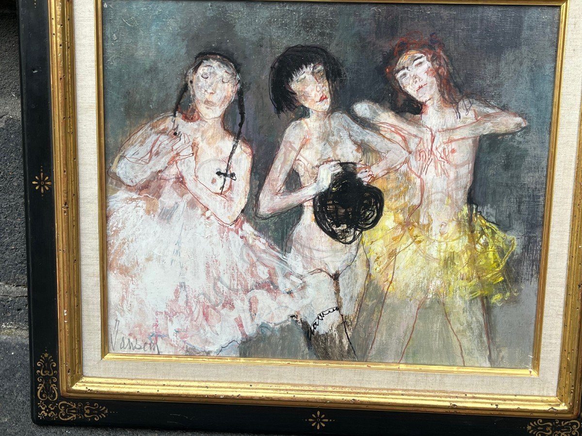 Tableau De 3 Femmes Par Jean Jansem (1920-2013)-photo-4