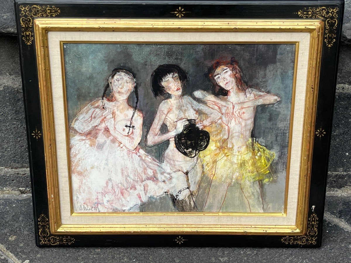 Tableau De 3 Femmes Par Jean Jansem (1920-2013)