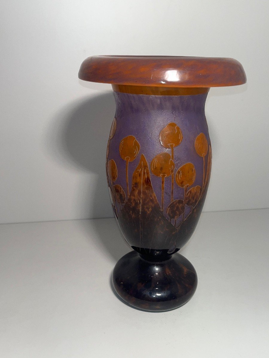 Le Verre Français, Vase Décor Cerises Art Déco-photo-7