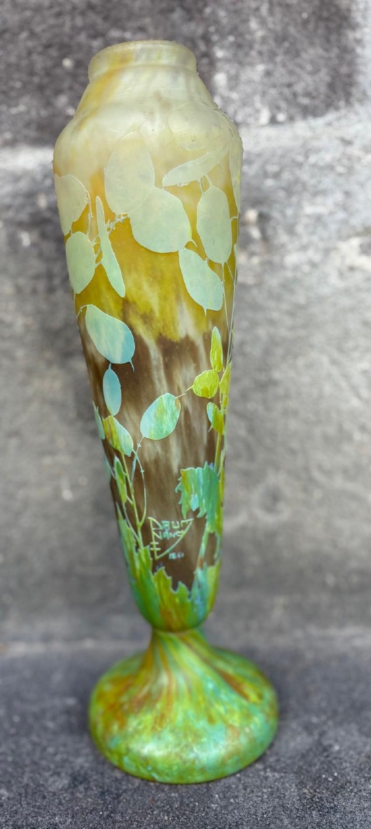 Rare Vase "daum Nancy" De Forme Balustre 35 Cm-photo-7
