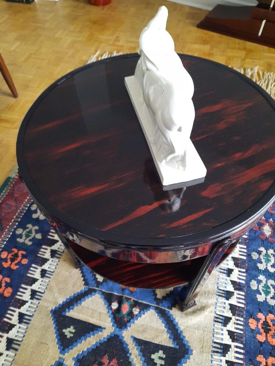 Very Beautiful Art Deco Round Table-photo-4