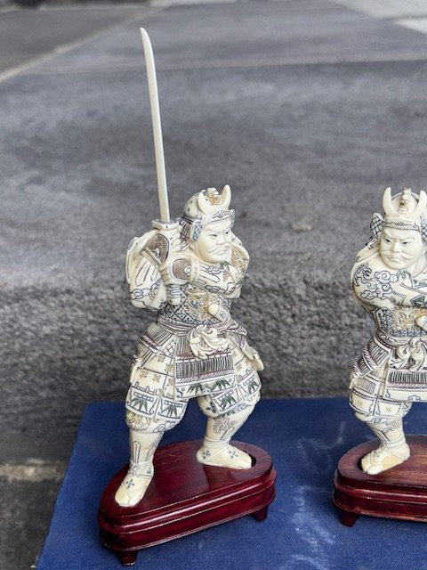 Pair Of Samurai, Meiji Period (1668-1962).-photo-4