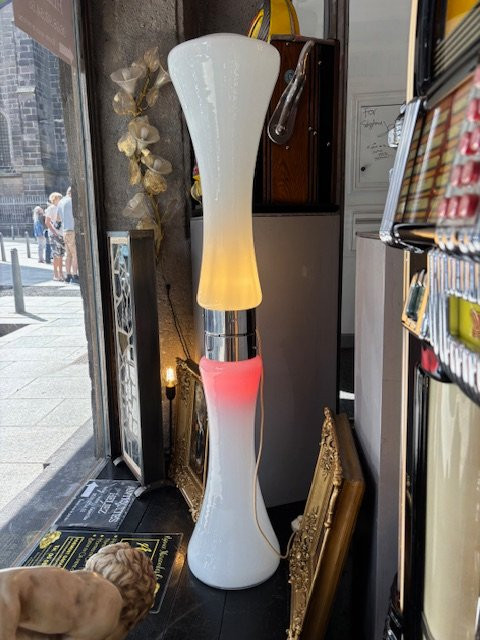 Grande lampe de CARLO NASON pour Mazzega 1970 's verre soufflé Murano-photo-3