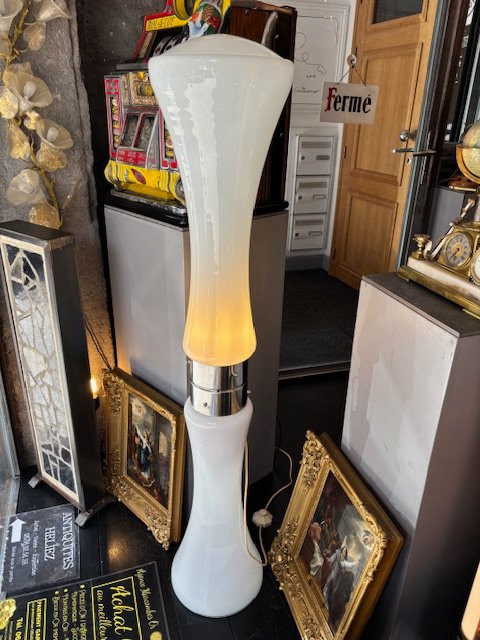 Grande lampe de CARLO NASON pour Mazzega 1970 's verre soufflé Murano-photo-3