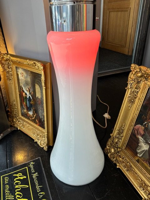 Grande lampe de CARLO NASON pour Mazzega 1970 's verre soufflé Murano-photo-5