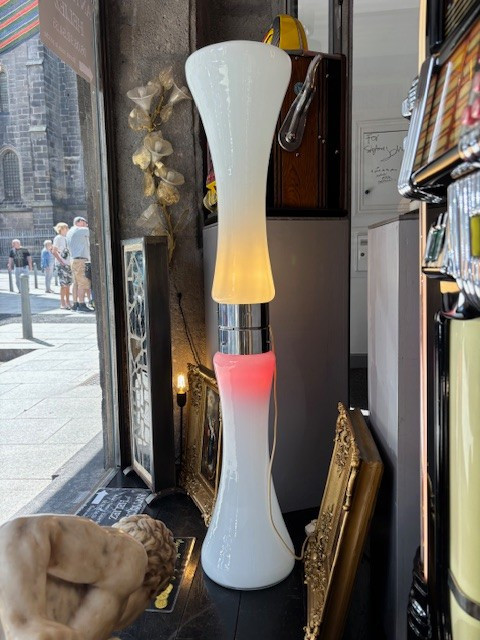 Grande lampe de CARLO NASON pour Mazzega 1970 's verre soufflé Murano