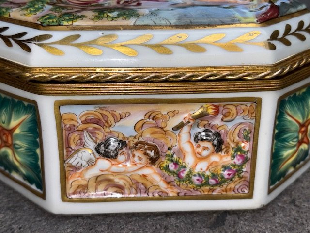Boîte à bijoux CAPODIMONTE porcelaine -photo-4