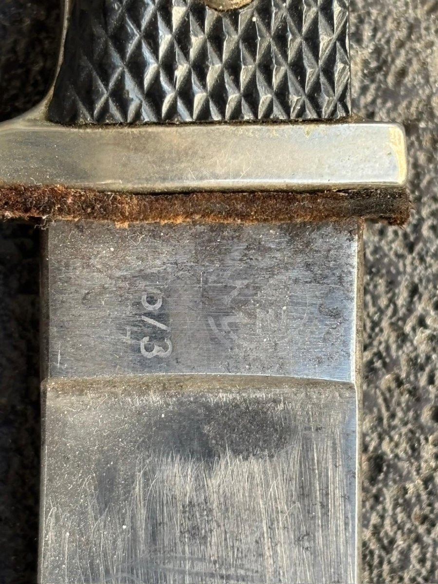 Hj Hunting Knife Of The 3rd Reich Circa 1940 Original With Its Scabbard-photo-4