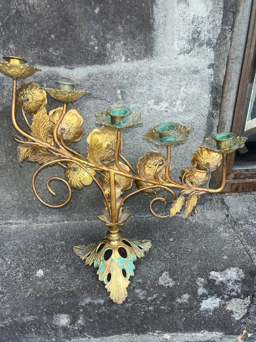Flower Chandeliers With Pearl Inlays -photo-2