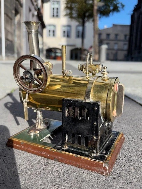 Old Horizontal Steam Engine Type Locomotive, Radiguet? Marklin?