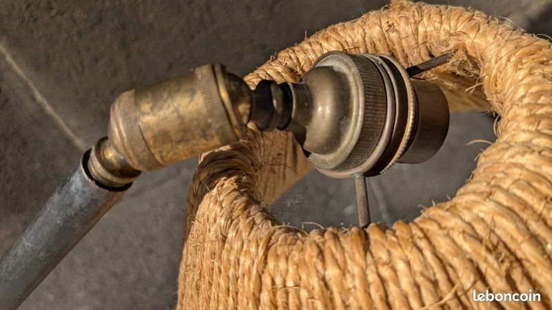 Vintage Lampadaire moderniste 1950 era Robert Mathieu, Audoux Minet, Serge Mouille-photo-3