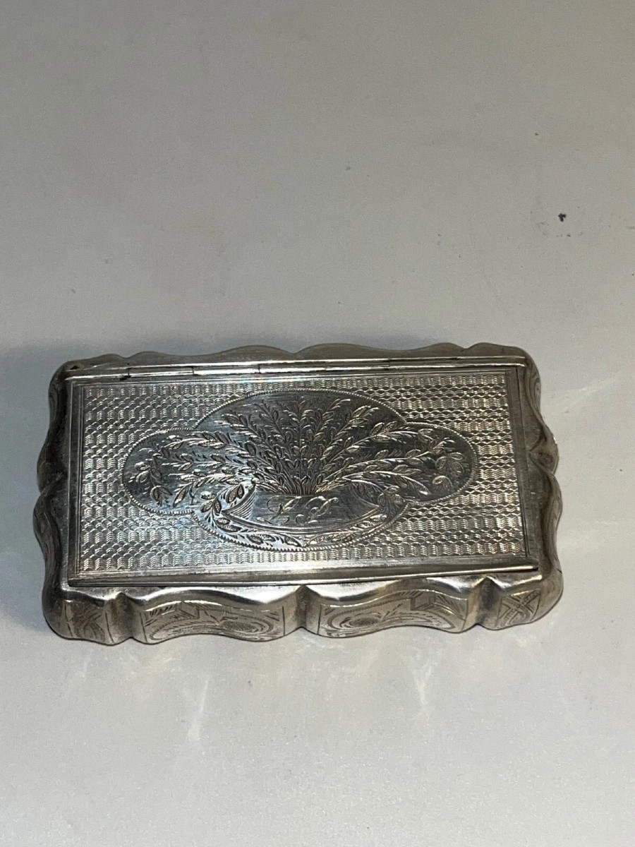 Silver Snuff Box With Minerve 1st Title Hallmark.-photo-2