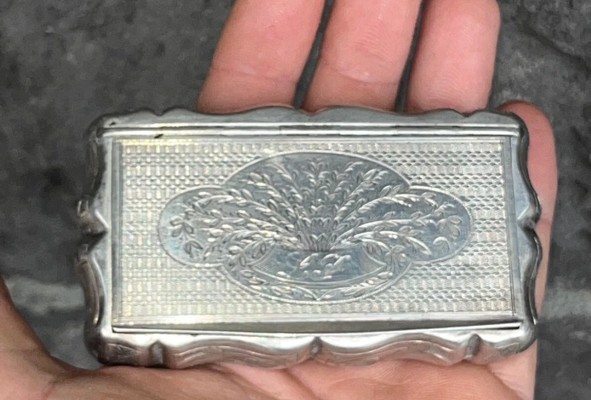 Silver Snuff Box With Minerve 1st Title Hallmark.-photo-3
