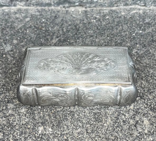 Silver Snuff Box With Minerve 1st Title Hallmark.-photo-6