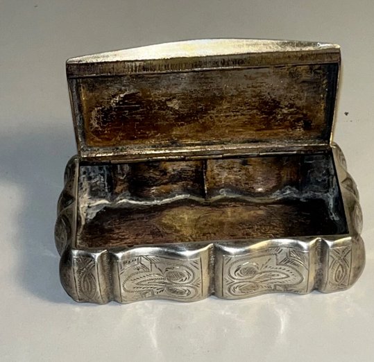 Silver Snuff Box With Minerve 1st Title Hallmark.-photo-8
