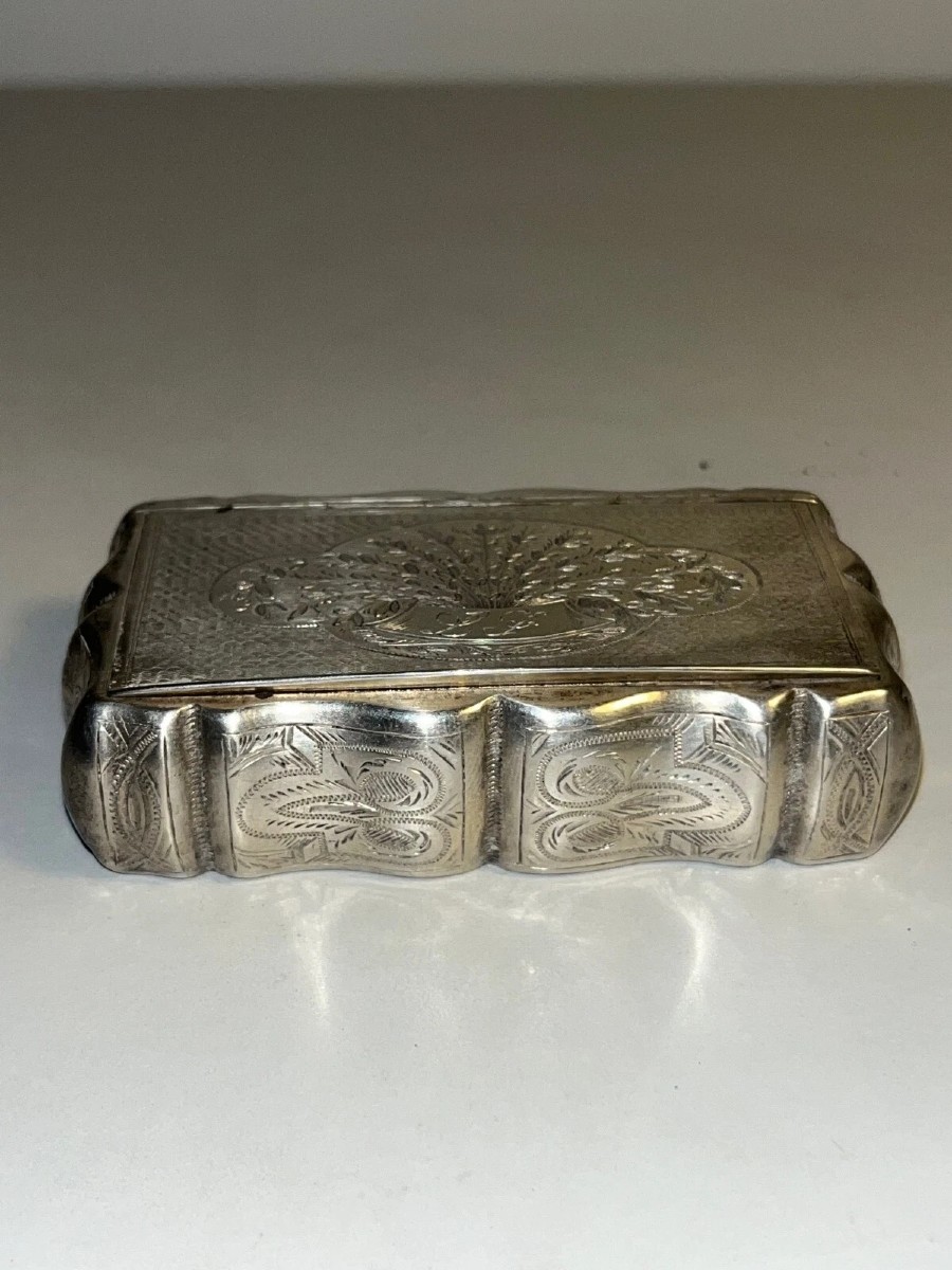 Silver Snuff Box With Minerve 1st Title Hallmark.