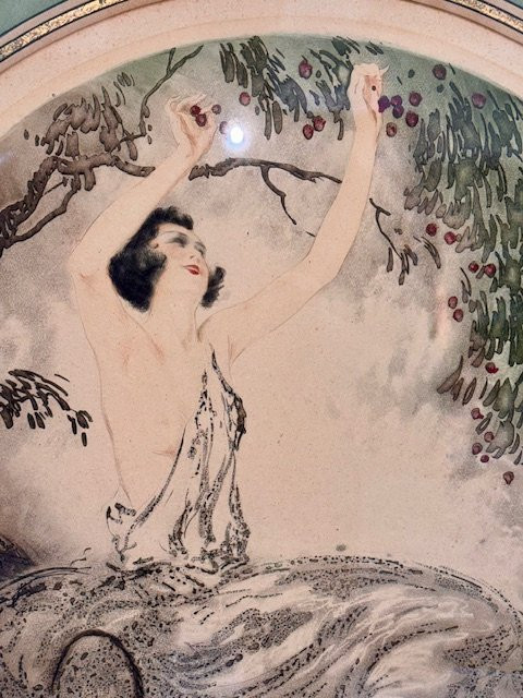 Louis Icart (1888-1950) " La ceuillette des cerises "-photo-1