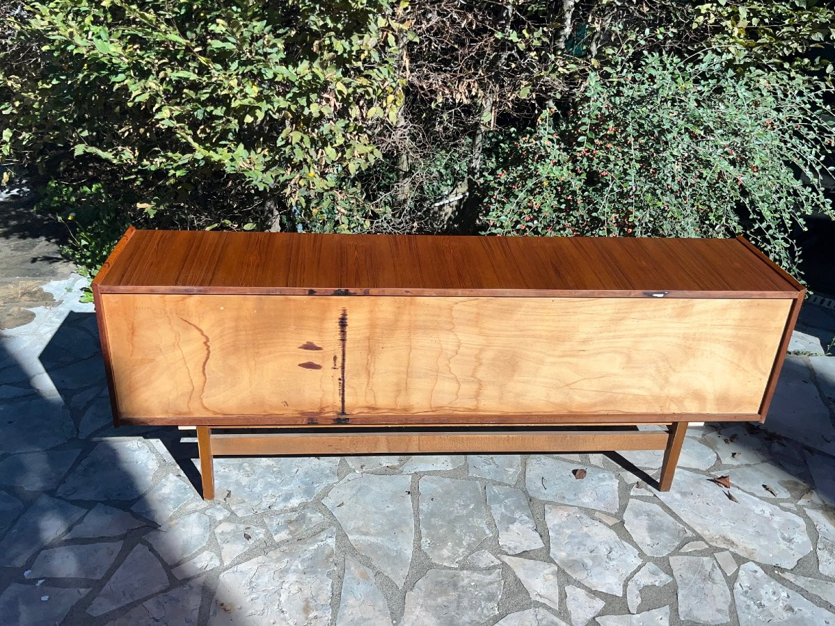 Long Vintage Scandinavian Teak Sideboard-photo-1