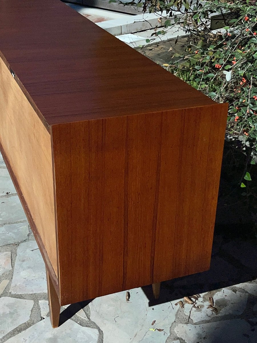 Long Vintage Scandinavian Teak Sideboard-photo-2