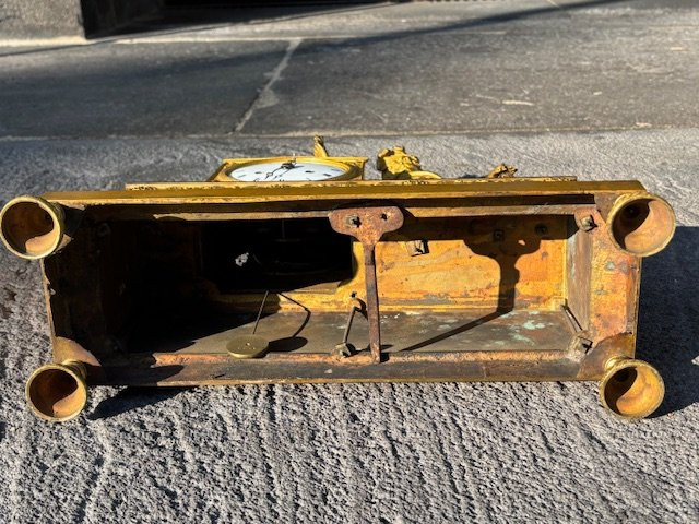 "empire Gilt Bronze Clock The Musician"-photo-2