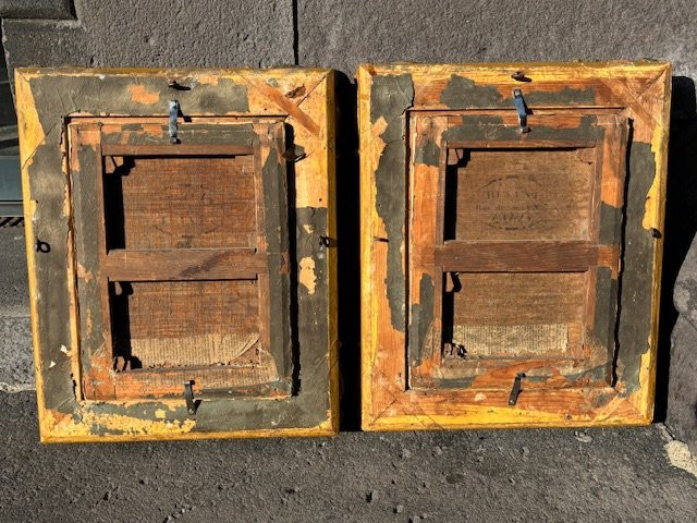 Paire de tableaux école italienne-photo-5