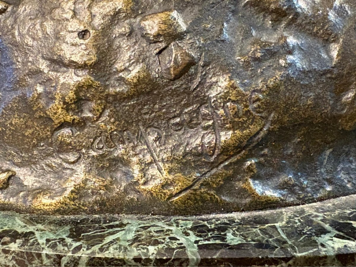 Sculpture en Bronze de Déesse Nue/Nature Art Nouveau 19ème-photo-4