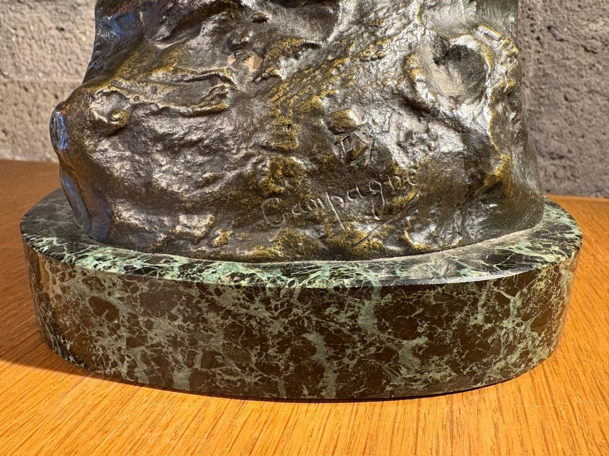 Sculpture en Bronze de Déesse Nue/Nature Art Nouveau 19ème-photo-5