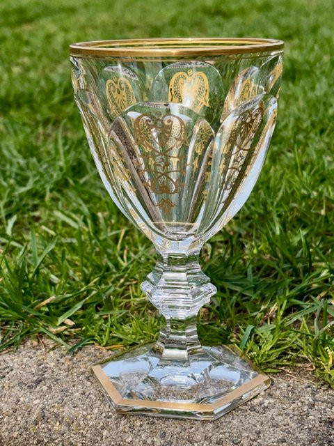 Harcourt Empire Style Wine Glass In Baccarat Crystal, H: 13.5 Cm-photo-2