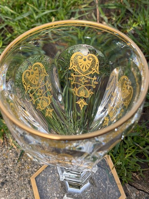 Harcourt Empire Style Wine Glass In Baccarat Crystal, H: 13.5 Cm-photo-1