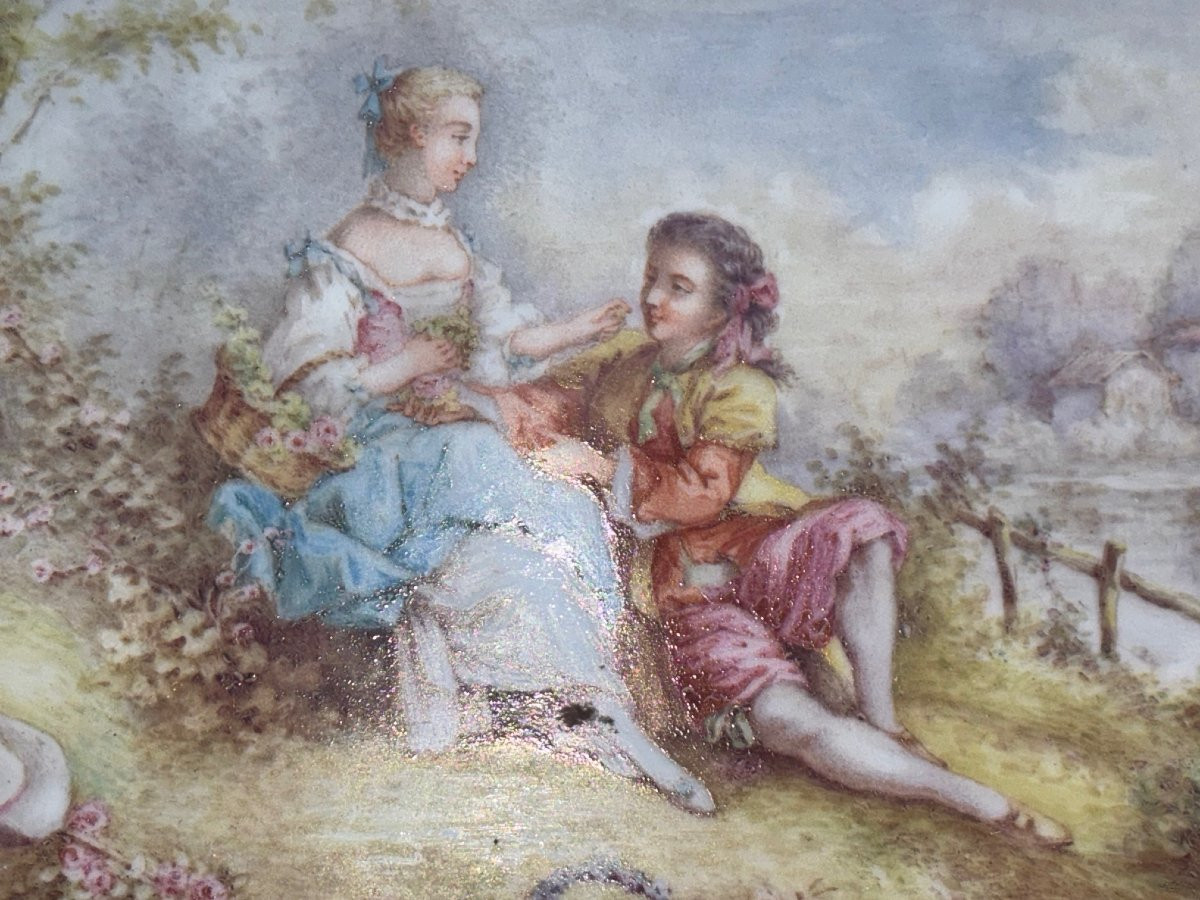 Coupe  de Sèvres signée tampon : " Chateau des Tuileries ".-photo-3