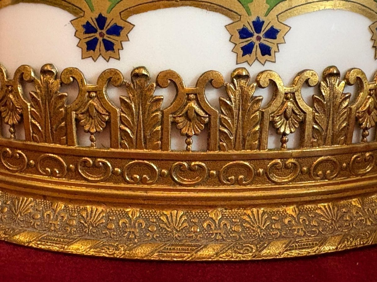 Bonbonnière porcelaine Limoges montée bronze-photo-8