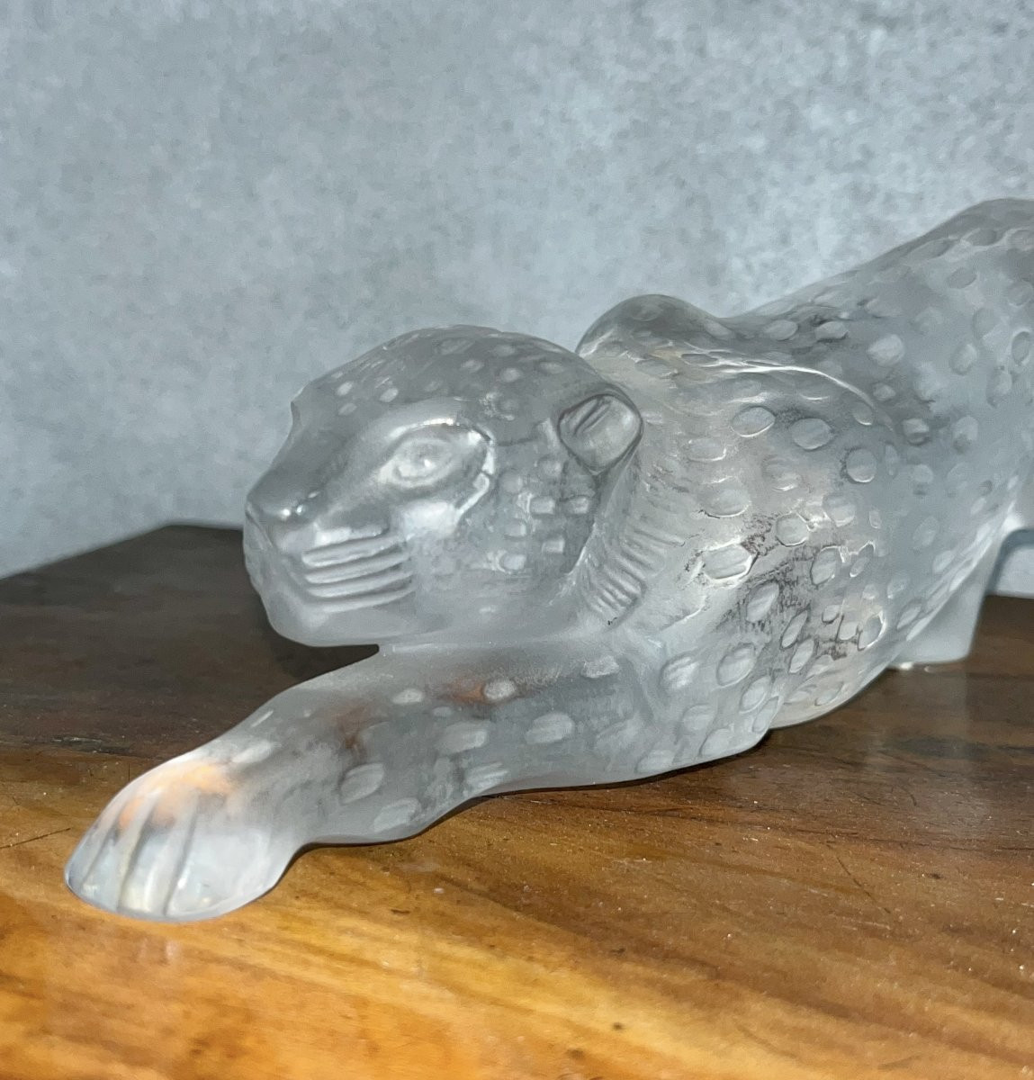 Lalique France – Sculpture "Panthère Zeila" en cristal poli et satiné-photo-2