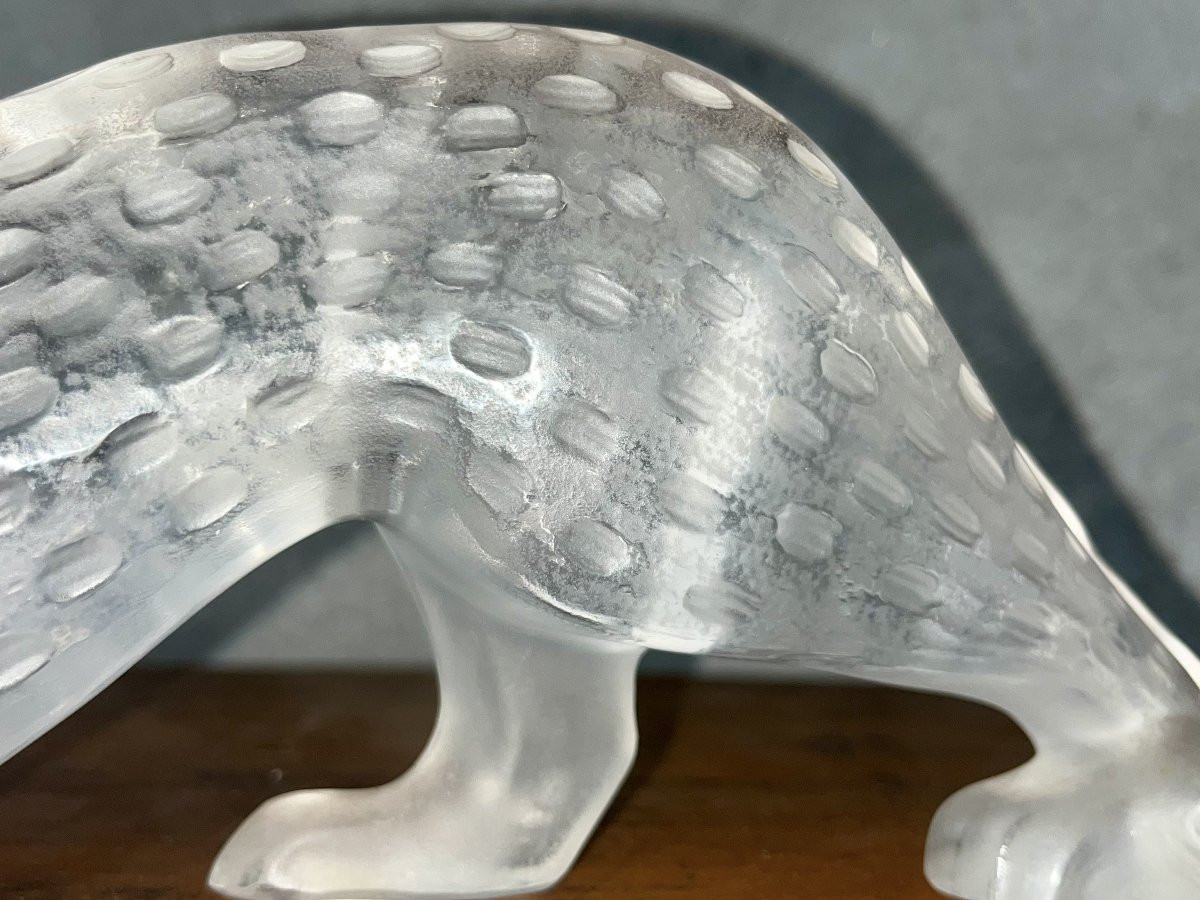 Lalique France – Sculpture "Panthère Zeila" en cristal poli et satiné-photo-1