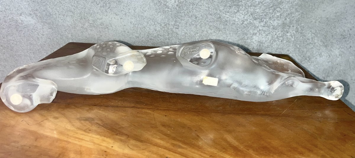 Lalique France – Sculpture "Panthère Zeila" en cristal poli et satiné-photo-5