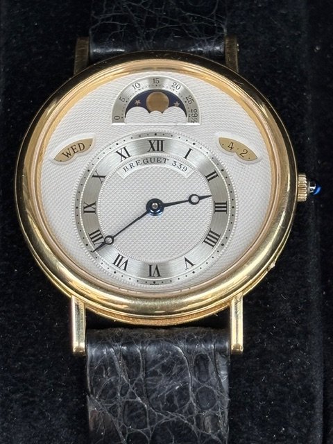 Montre Breguet Automatique Réf. 3330-Phase de Lune - Or jaune - Boîte incluse-photo-8