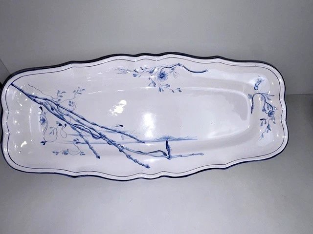 Plat service asperges Art Nouveau (ST Clément) - SIGNÉ -L : 61 cm-photo-2