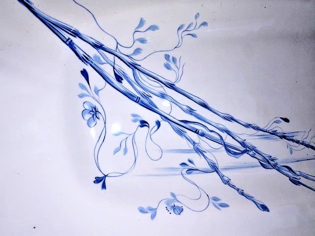 Plat service asperges Art Nouveau (ST Clément) - SIGNÉ -L : 61 cm-photo-1