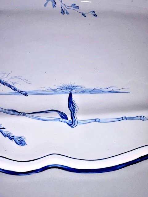 Plat service asperges Art Nouveau (ST Clément) - SIGNÉ -L : 61 cm-photo-2