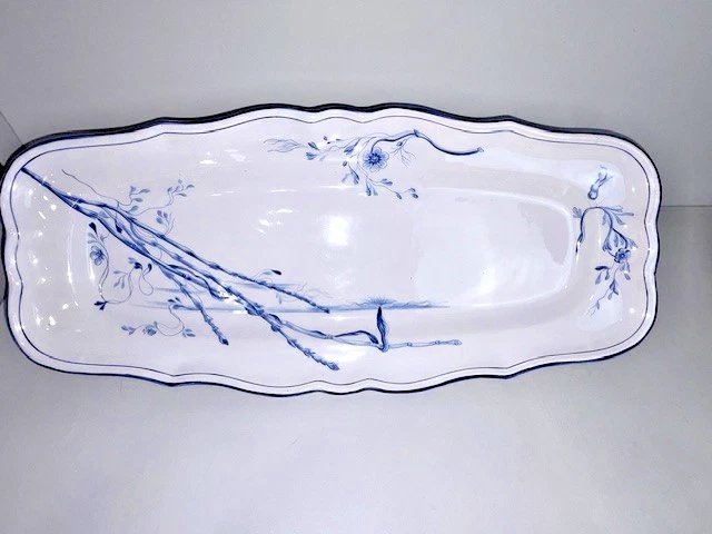 Plat service asperges Art Nouveau (ST Clément) - SIGNÉ -L : 61 cm-photo-3