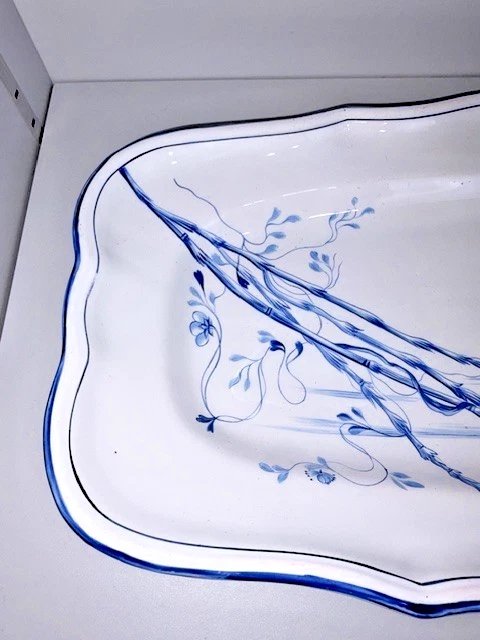 Plat service asperges Art Nouveau (ST Clément) - SIGNÉ -L : 61 cm-photo-4