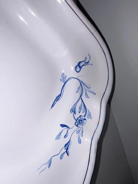 Plat service asperges Art Nouveau (ST Clément) - SIGNÉ -L : 61 cm-photo-5