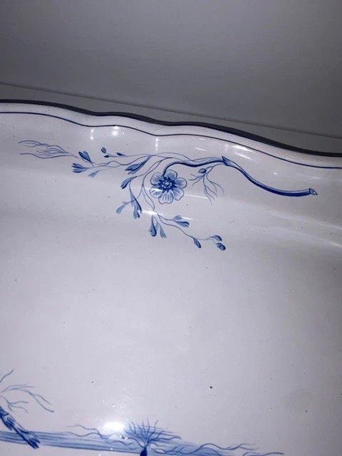 Plat service asperges Art Nouveau (ST Clément) - SIGNÉ -L : 61 cm-photo-8