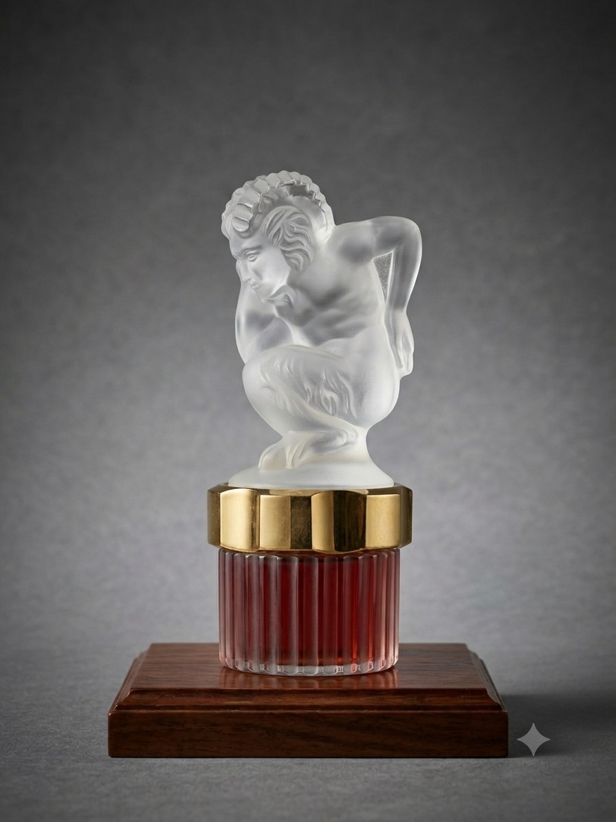 Flacon de Parfum LALIQUE - Bouchon Faune en Cristal Dépoli - Rare 100ml-photo-3
